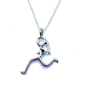 Runner Necklace Stick Figure